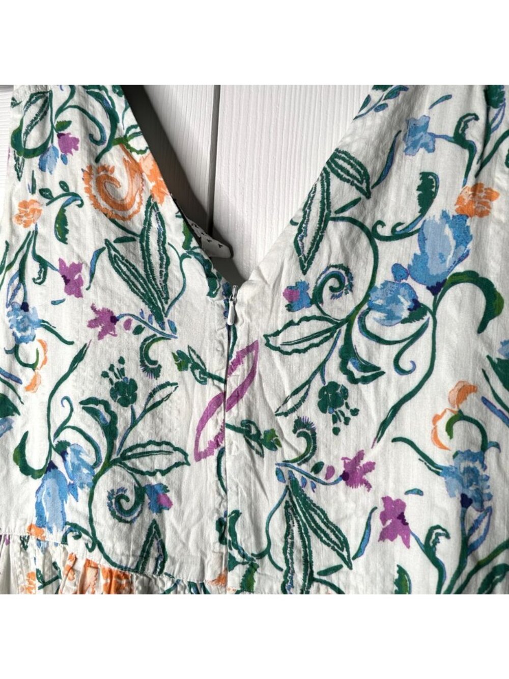 Tanya Taylor Neves White Floral Printed Sleeveless Maxi Dress Women's Size 4 - Picture 11 of 13